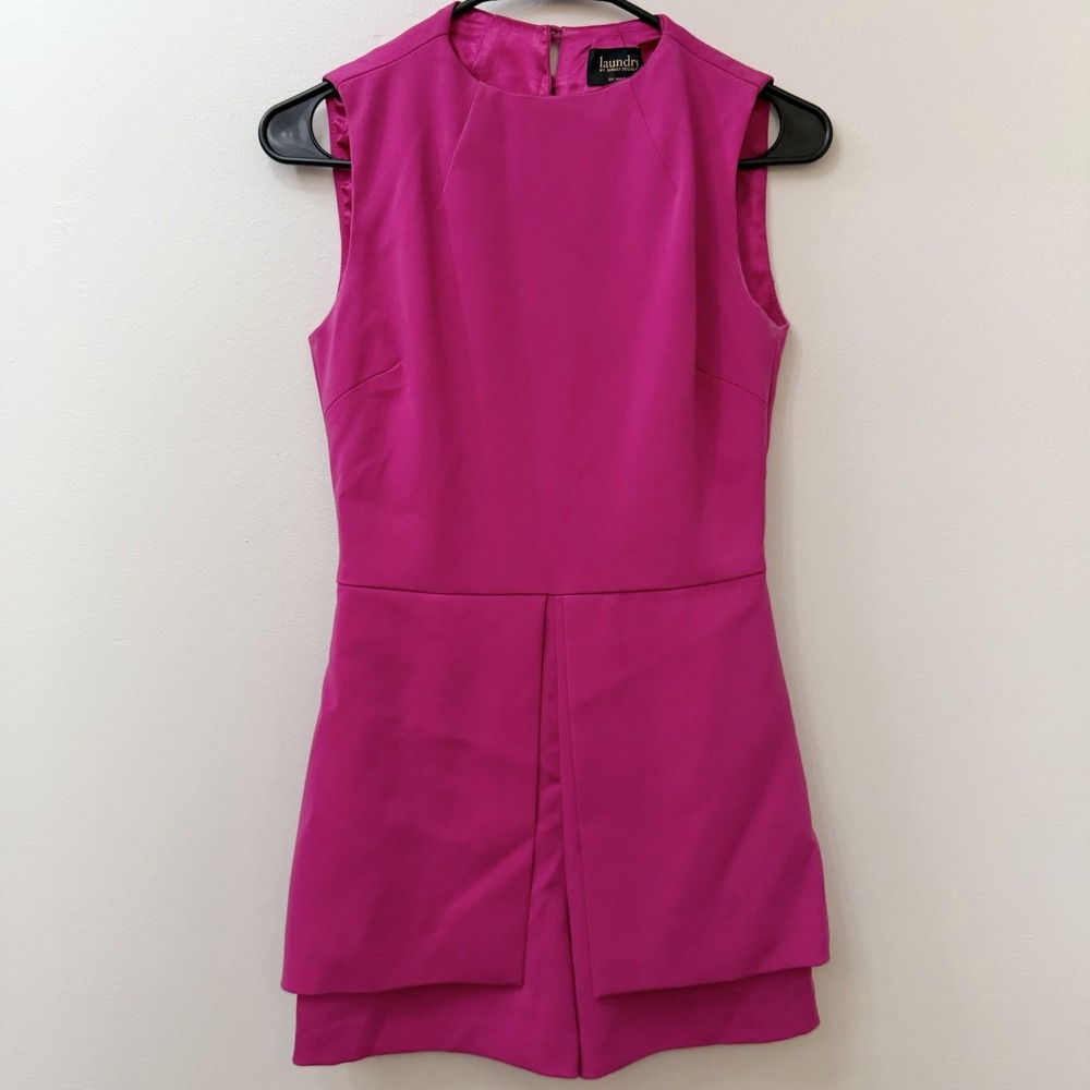 Laundry Shelly Segal Hot Pink Dressy Romper 0 Cocktail Dinner Party
